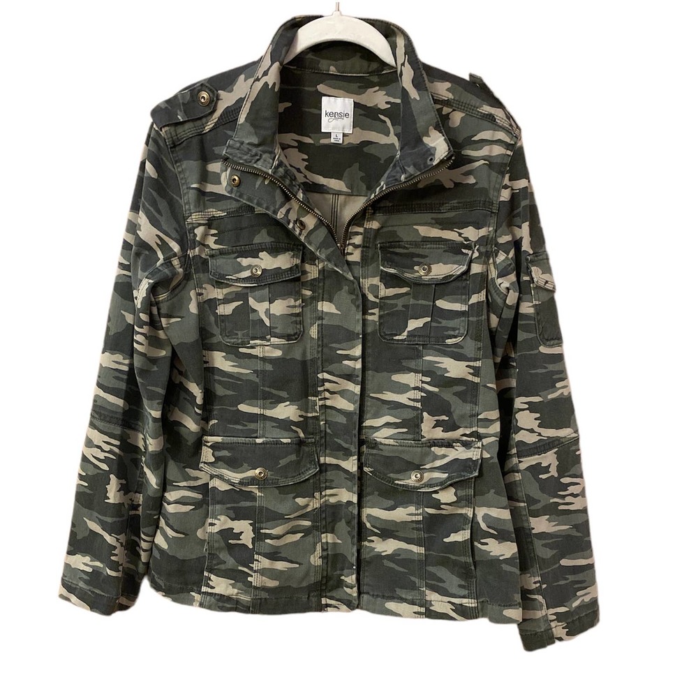 Kensie Jeans Camo Jacket ~ Large